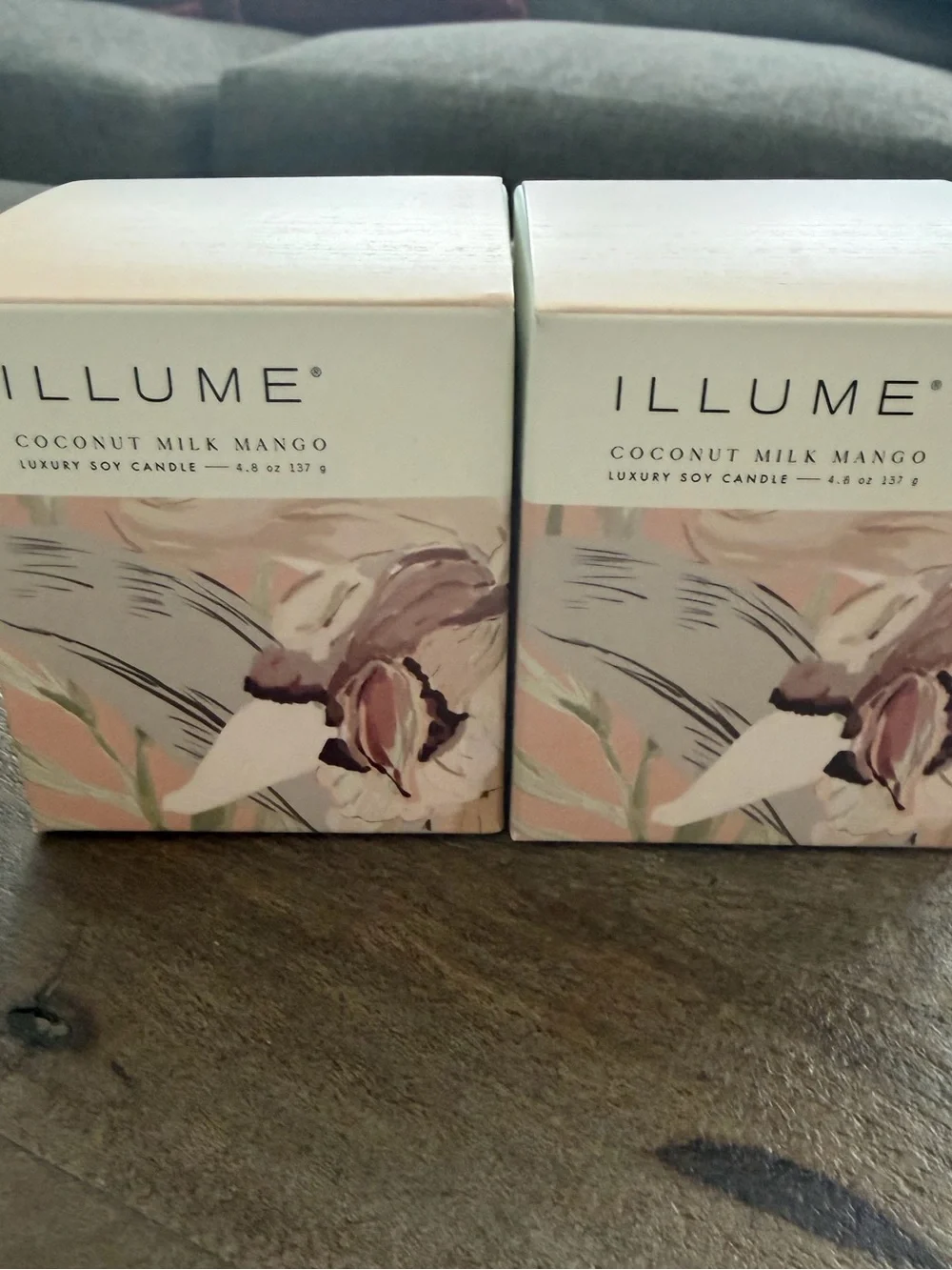 ILLUME Coconut Milk Mango Baby Boxed Glass Candle Set of 2